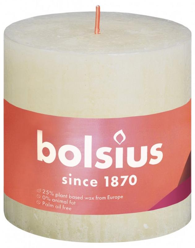 Bolsius Rustiekkaars shine 100/100 soft pearl 1 Stuks