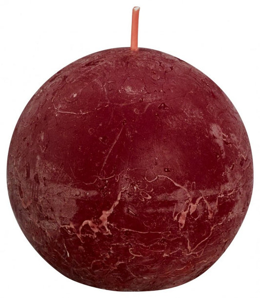 Bolsius Rustiek bolkaars shine 76 velvet red 1 Stuks
