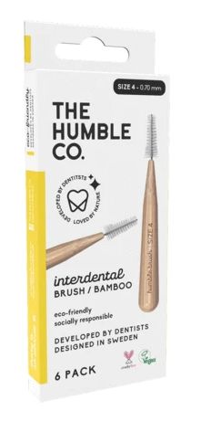 The Humble Co Interdental borstel 0.70 mm geel 6 Stuks