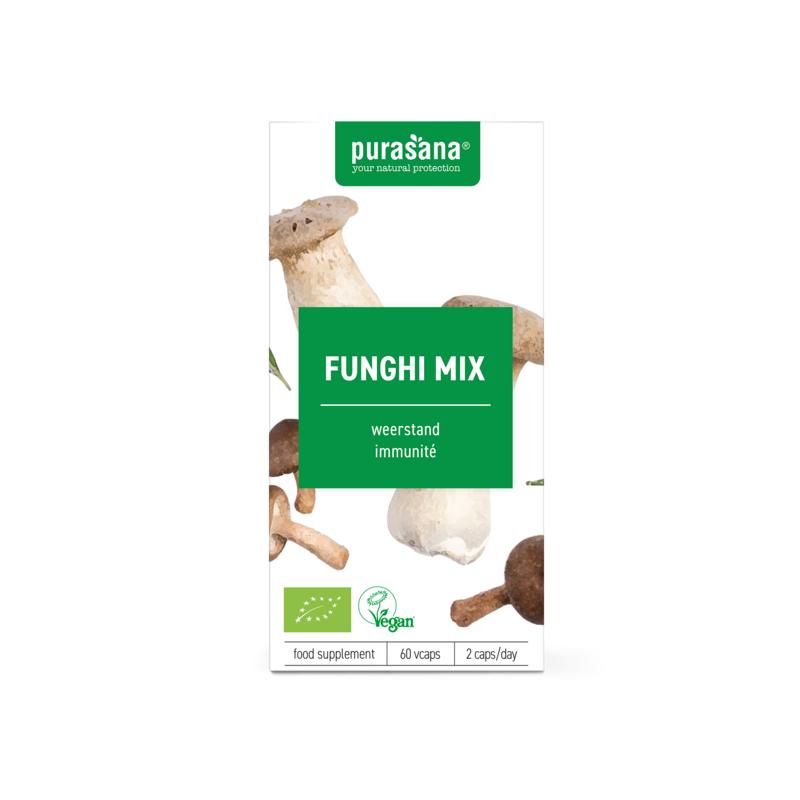 Purasana Funghi mix vegan bio 60 Vegetarische capsules