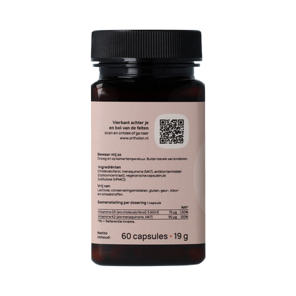 Ortholon Vitamine D3 + K2 60.00 Capsules