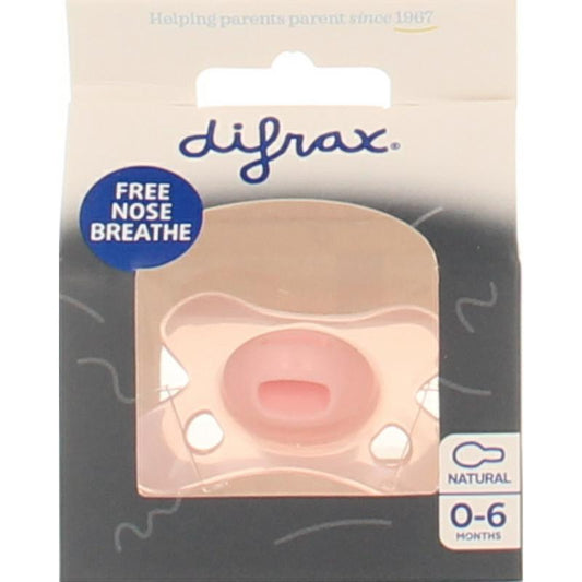 Difrax Fopspeen natural 0-6 meerdere kleuren 1 Stuks