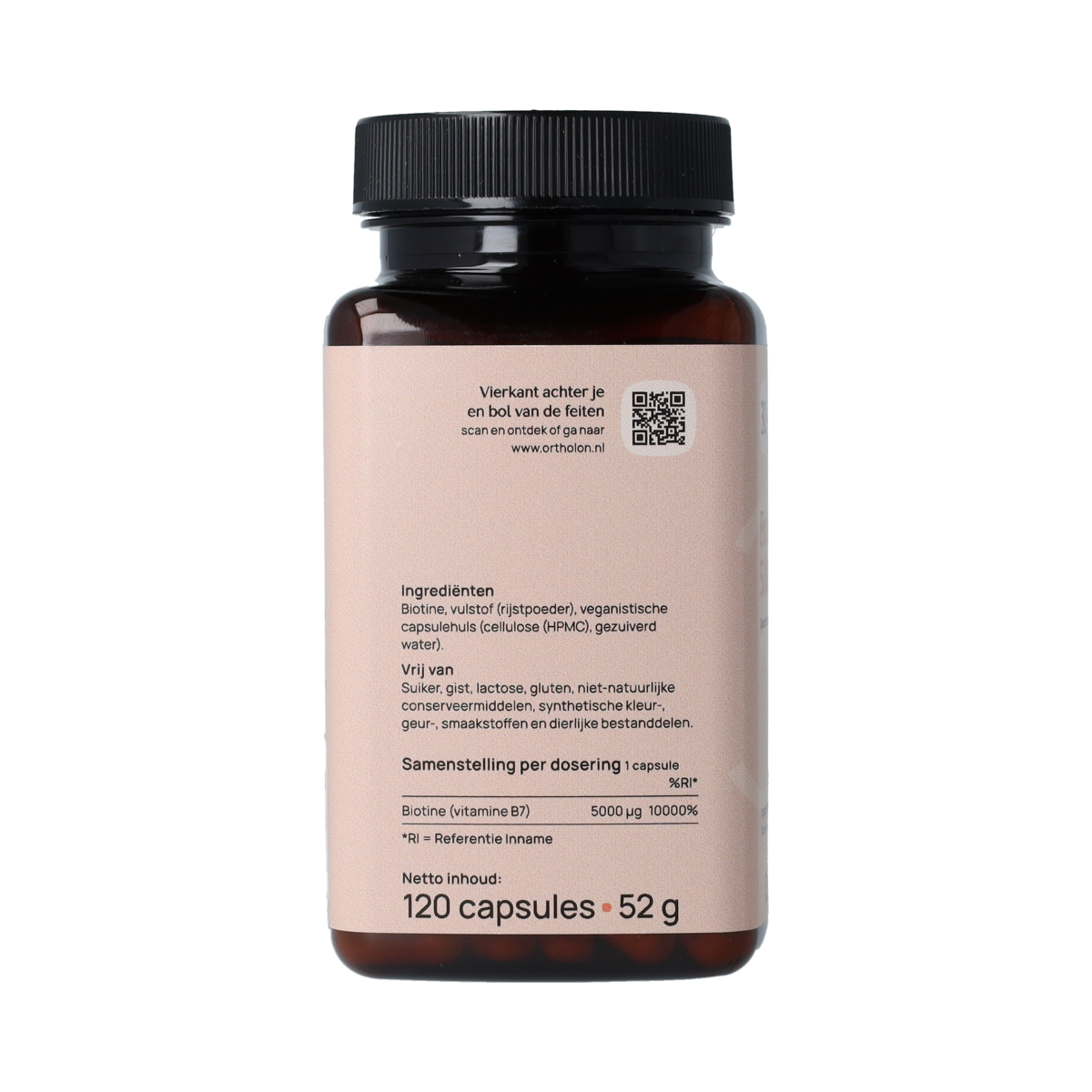 Ortholon Biotine 5000 mcg 120.00 Capsules