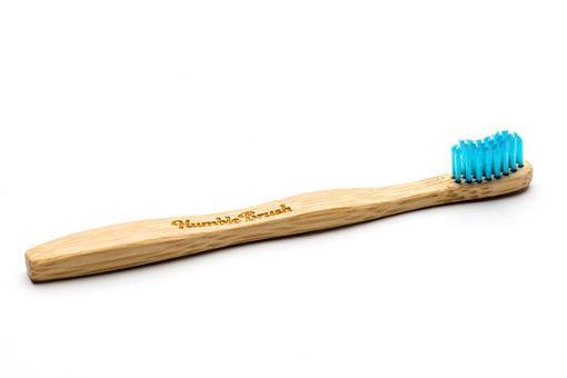 The Humble Co Tandenborstel bamboe kids blauw brush soft 1 Stuks