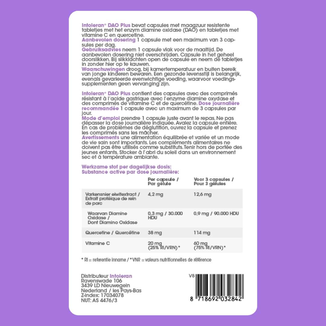 Intoleran DAO plus 60.00 Capsules