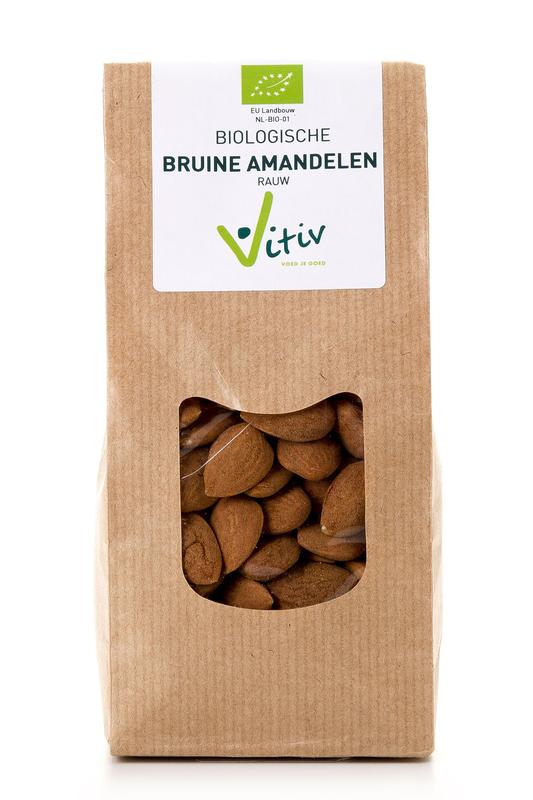 Vitiv Amandelen met vlies bio 1.00 Kilogram