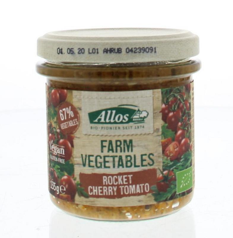 Allos Farm vegetables rucola & kerstomaat bio 135 Gram
