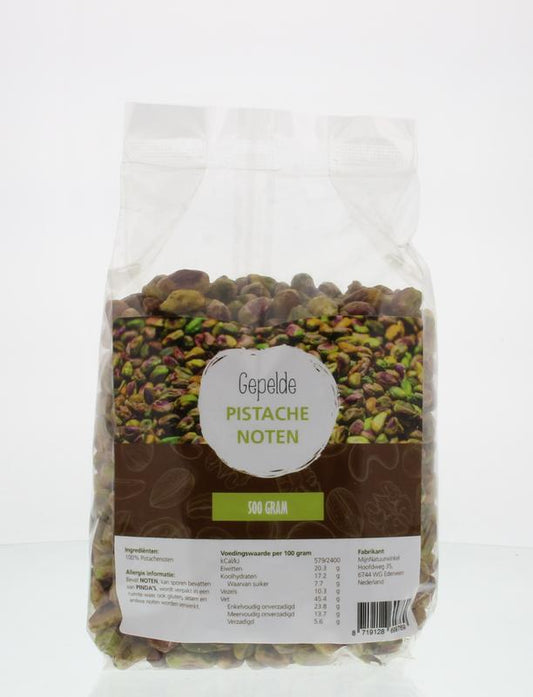 MijnNatuurwinkel Gepelde pistache noten 500 Gram