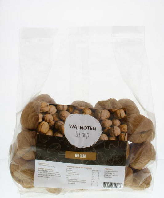 MijnNatuurwinkel Walnoten in dop 500 Gram