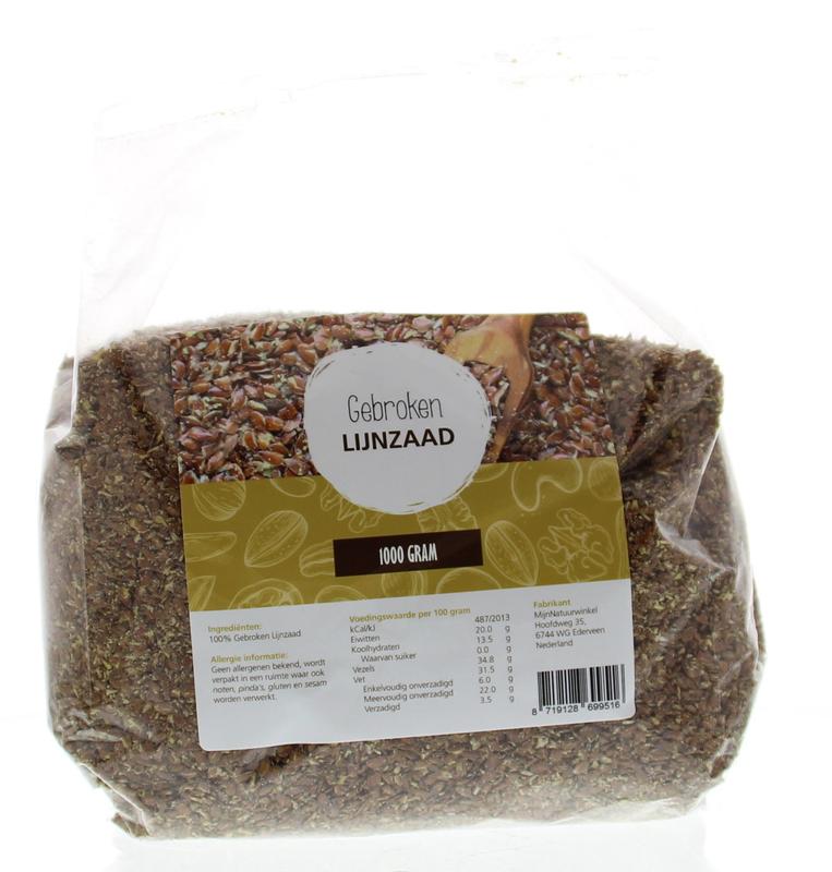 MijnNatuurwinkel Lijnzaad gebroken 1.00 Kilogram