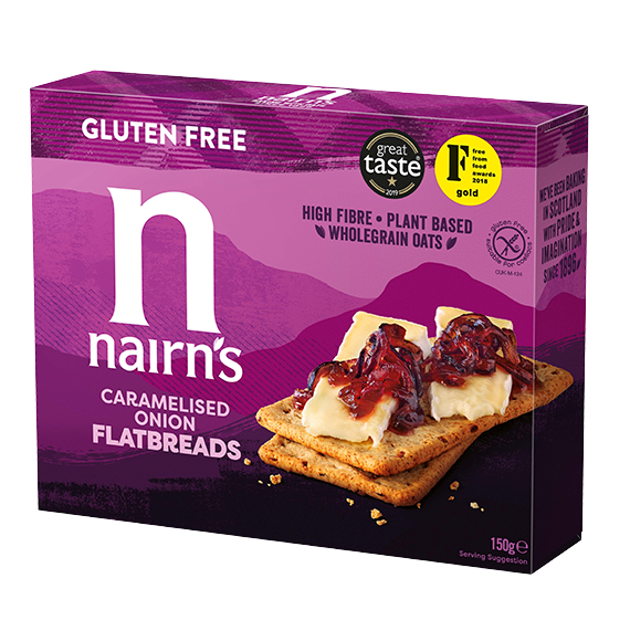 Nairns Flatbread gekarameliseerde ui 150.00 Gram