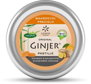 Lemon Pharma Ginjer original gember pastilles sinaasappel bio 40 Gram