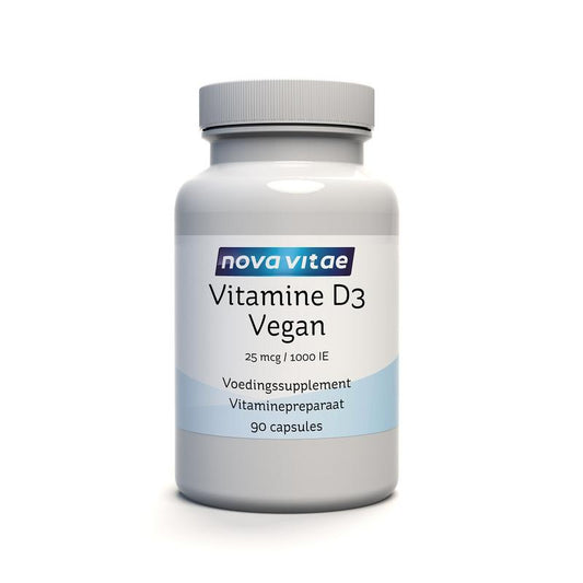 Nova Vitae Vitamine D3 1000IE/25mcg vegan 90 Vegetarische capsules
