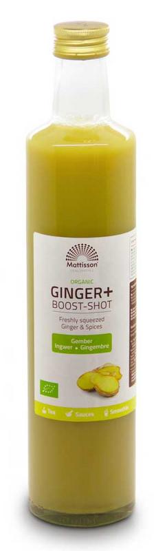 Mattisson Organic ginger + boost shot bio 500 Milliliter