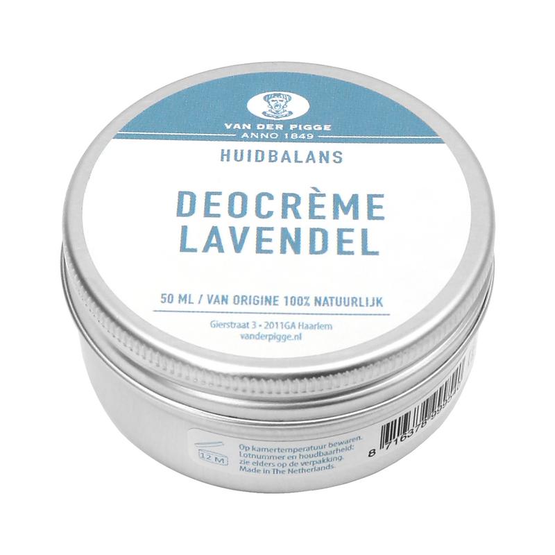 van der Pigge Huidbalans deocreme lavendel 50 Milliliter