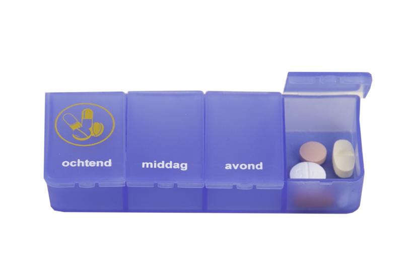 Able 2 Pillendoos 1 dag 4 vaks blauw NL 1 Stuks - DrogistWereld