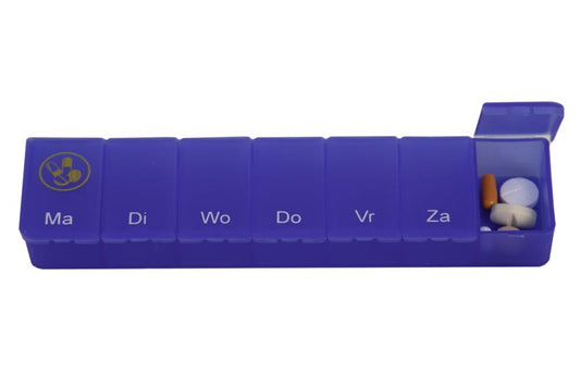 Able 2 Pillendoos 1 week transparant blauw 1 Stuks - DrogistWereld