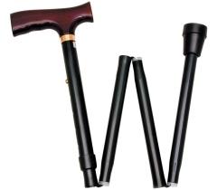 Able 2 Wandelstok opvouw zwart 74 - 84cm 1 Stuks - DrogistWereld