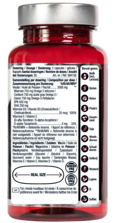 Lucovitaal Visolie Omega 3 Sport 60.00 Capsules