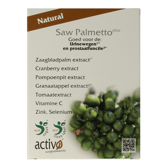 Activo Saw palmetto plus 60 Vegetarische capsules - DrogistWereld