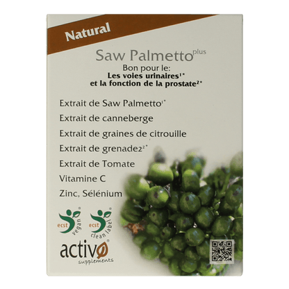 Activo Saw palmetto plus 60 Vegetarische capsules - DrogistWereld