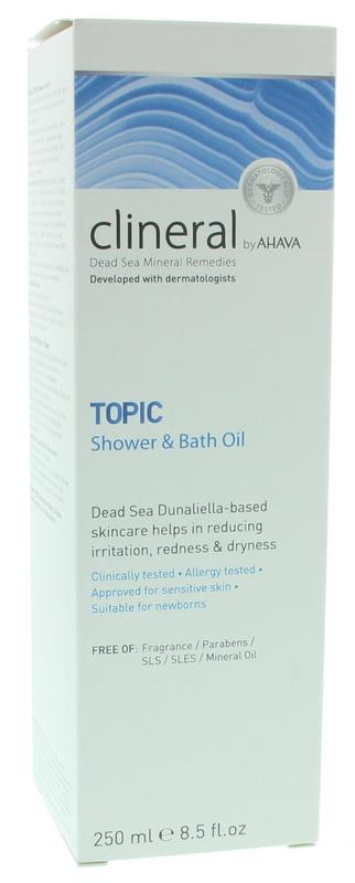Ahava Clineral topic shower & bath oil 250 Milliliter - DrogistWereld