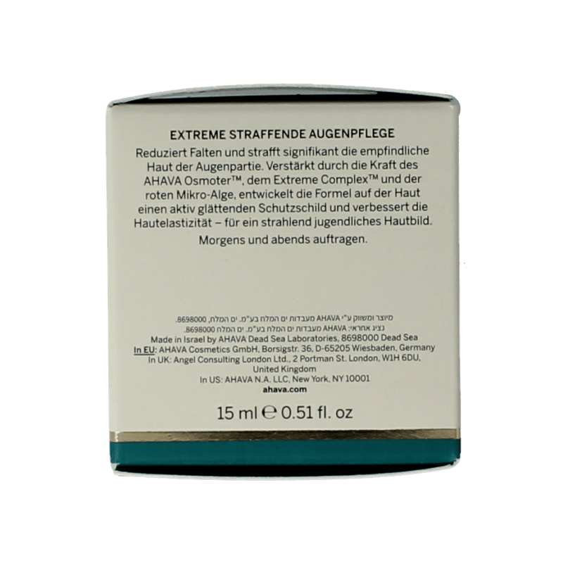 Ahava Extreme firming eye cream 15 Milliliter - DrogistWereld