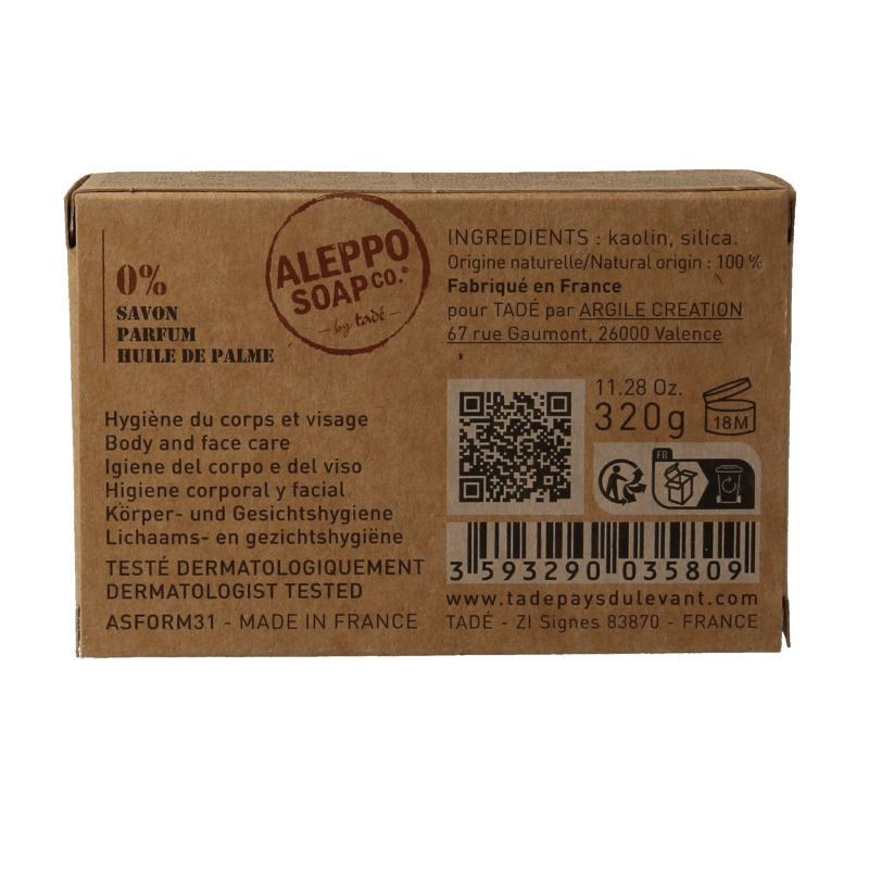 Aleppo Soap Co Kleitablet zonder zeep 320 Gram - DrogistWereld