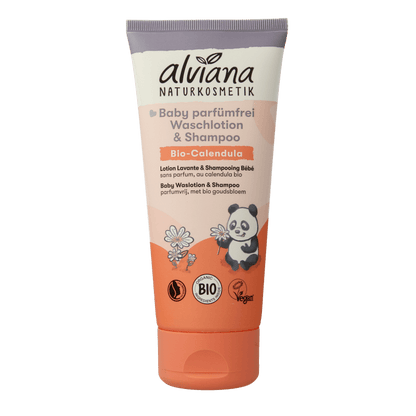 Alviana Baby waslotion en shampoo 200 Milliliter - DrogistWereld
