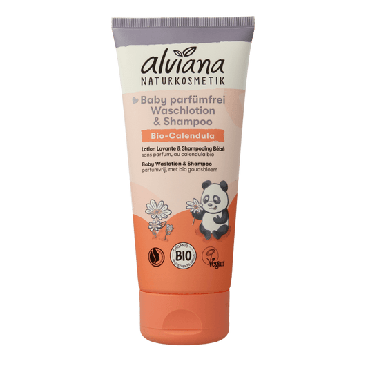 Alviana Baby waslotion en shampoo 200 Milliliter - DrogistWereld
