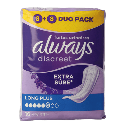 Always Discreet long+ 16 Stuks - DrogistWereld