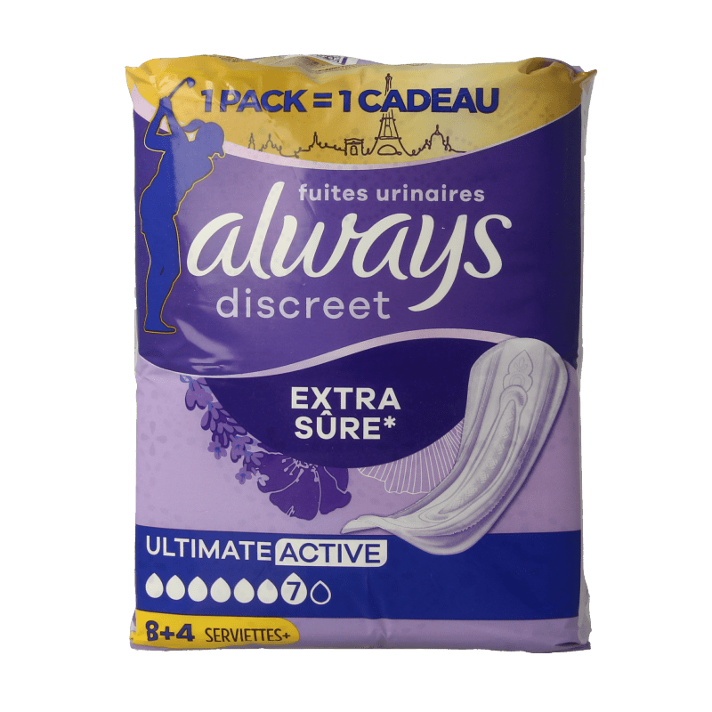 Always Discreet ultimate active 12 Stuks - DrogistWereld
