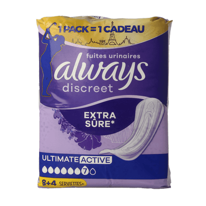 Always Discreet ultimate active 12 Stuks - DrogistWereld
