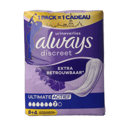 Always Discreet ultimate active 12 Stuks - DrogistWereld
