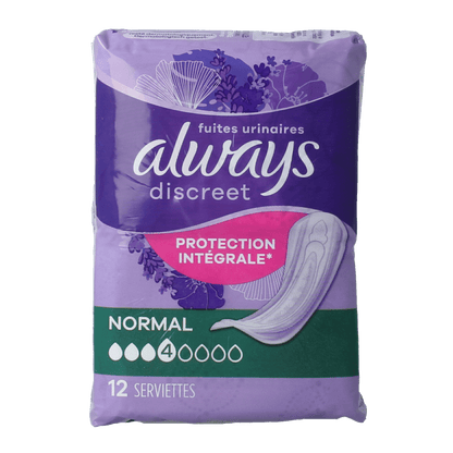 Always Discreet verband normaal 12 Stuks - DrogistWereld
