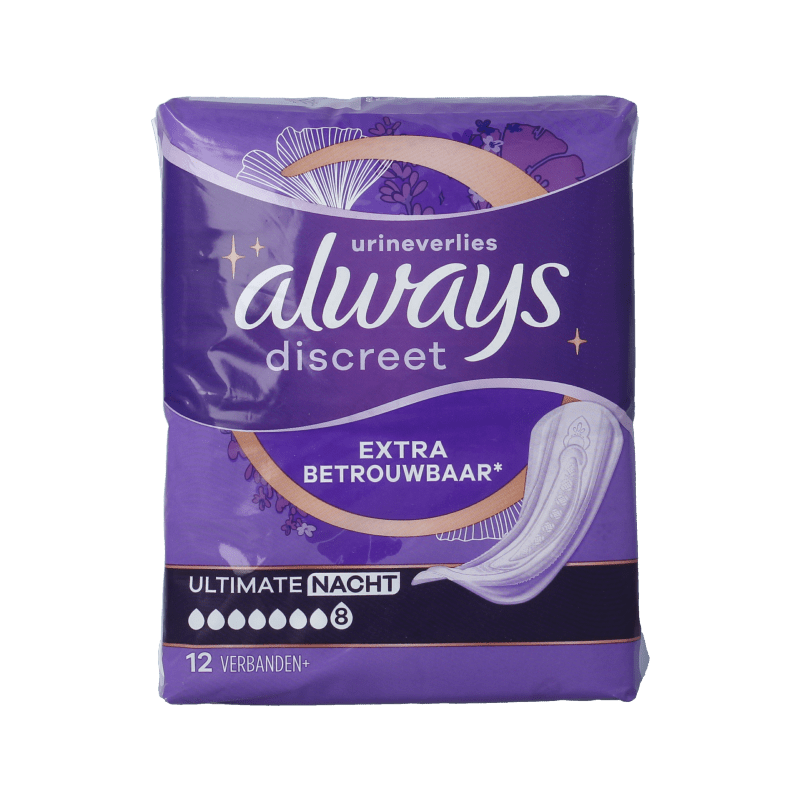 Always Discreet verband ultimate night 12 Stuks - DrogistWereld