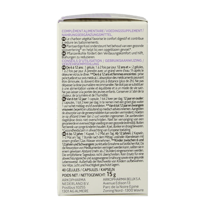 Arkocaps Plantaardige kool bio 40 Capsules - DrogistWereld