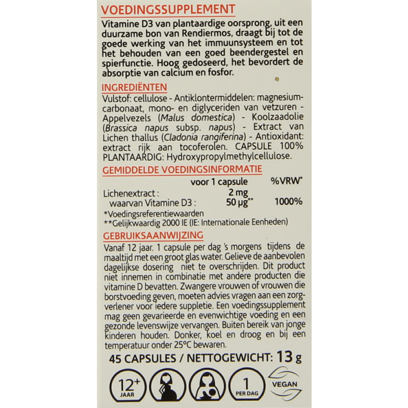 Arkocaps Vitamine D3 2000IE vegan 45 Capsules - DrogistWereld