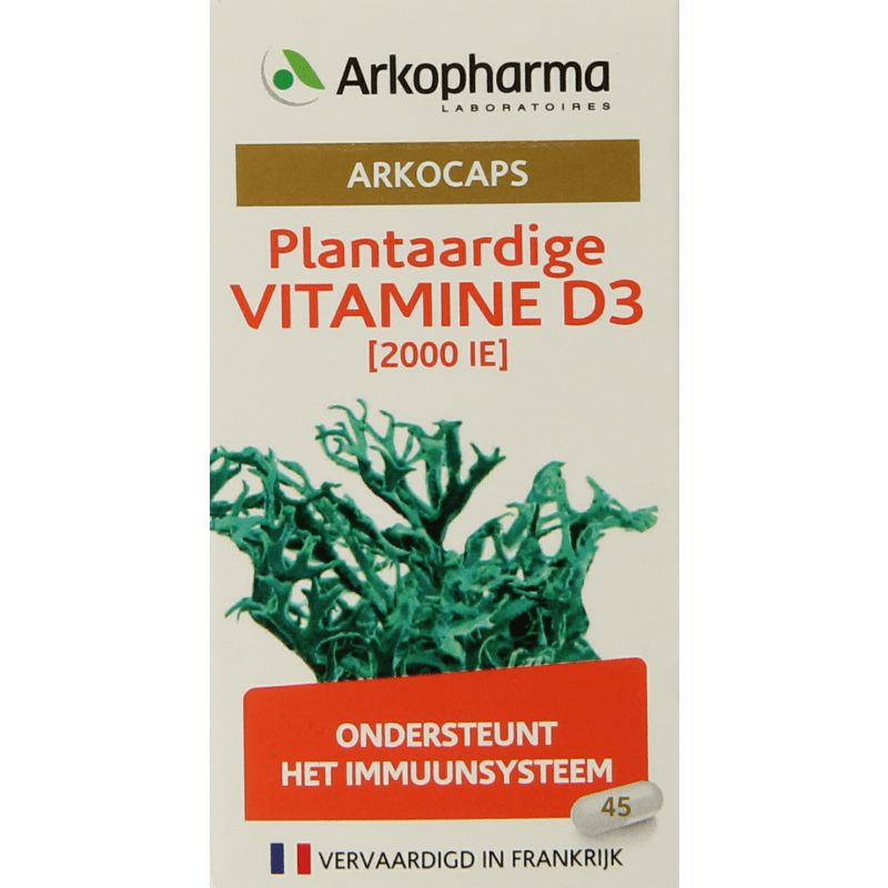 Arkocaps Vitamine D3 2000IE vegan 45 Capsules - DrogistWereld