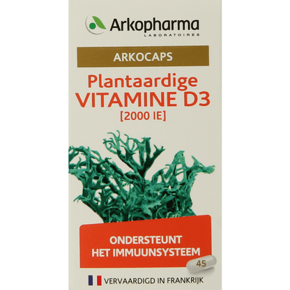 Arkocaps Vitamine D3 2000IE vegan 45 Capsules - DrogistWereld