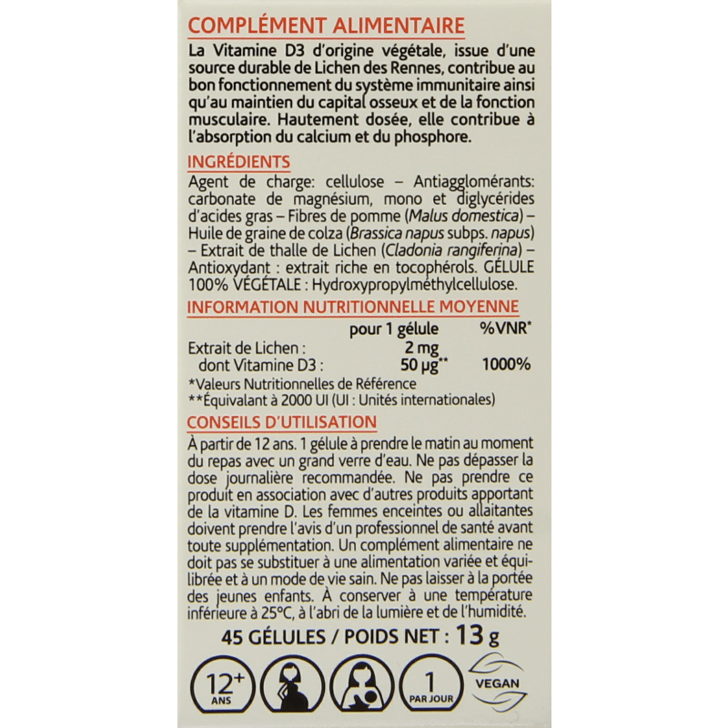 Arkocaps Vitamine D3 2000IE vegan 45 Capsules - DrogistWereld