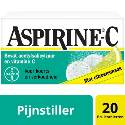 Aspirine Bruistablet 400mg acetylsalicylzuur en 240mg vit C 10 Bruistabletten - DrogistWereld