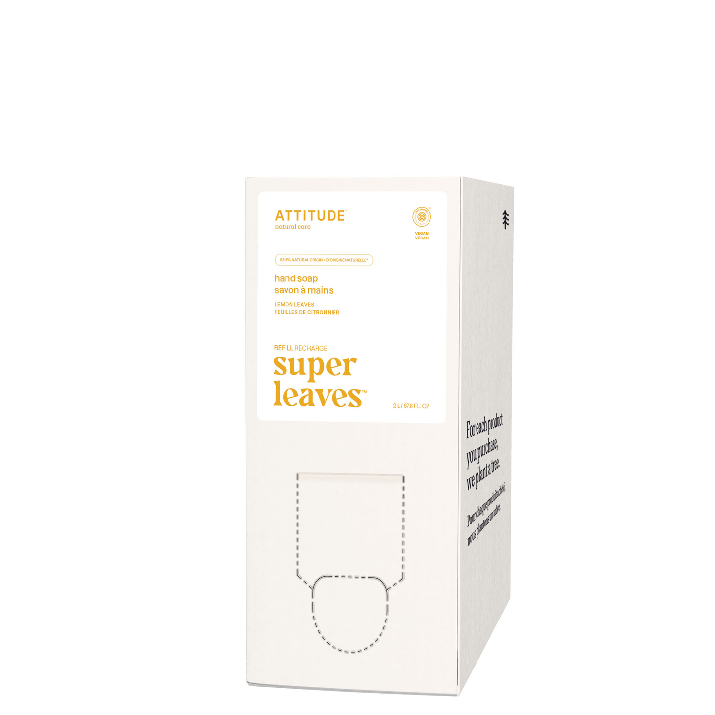 Attitude Super leaves handzeep lemon leaves eco refill 2 Liter - DrogistWereld