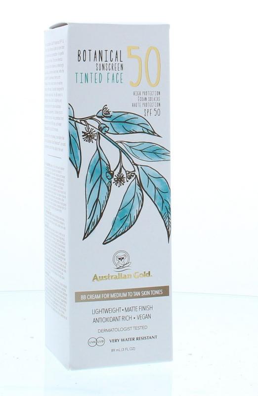 Australian Gold Botanical tinted face - medium tan SPF50 89 Milliliter - DrogistWereld