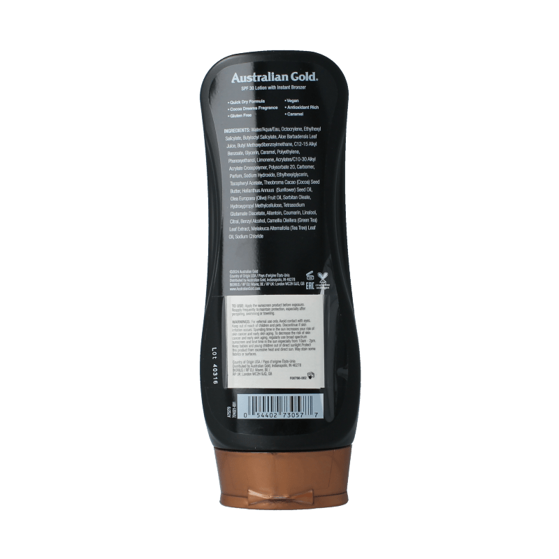 Australian Gold Lotion bronzer SPF30 237 Milliliter - DrogistWereld