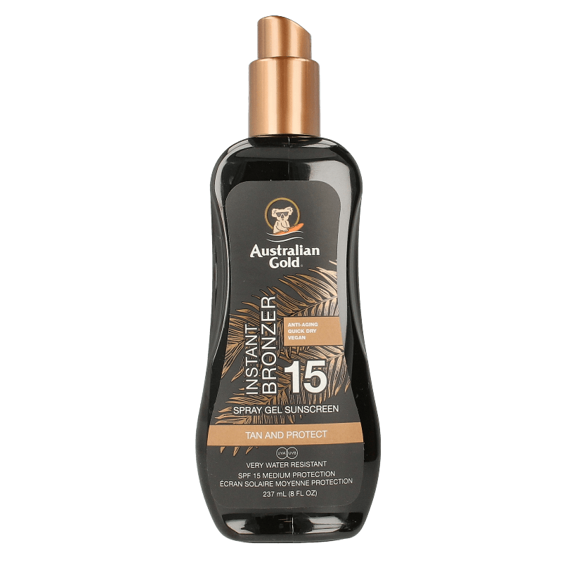 Australian Gold Spray gel met bronzer SPF15 237 Milliliter - DrogistWereld