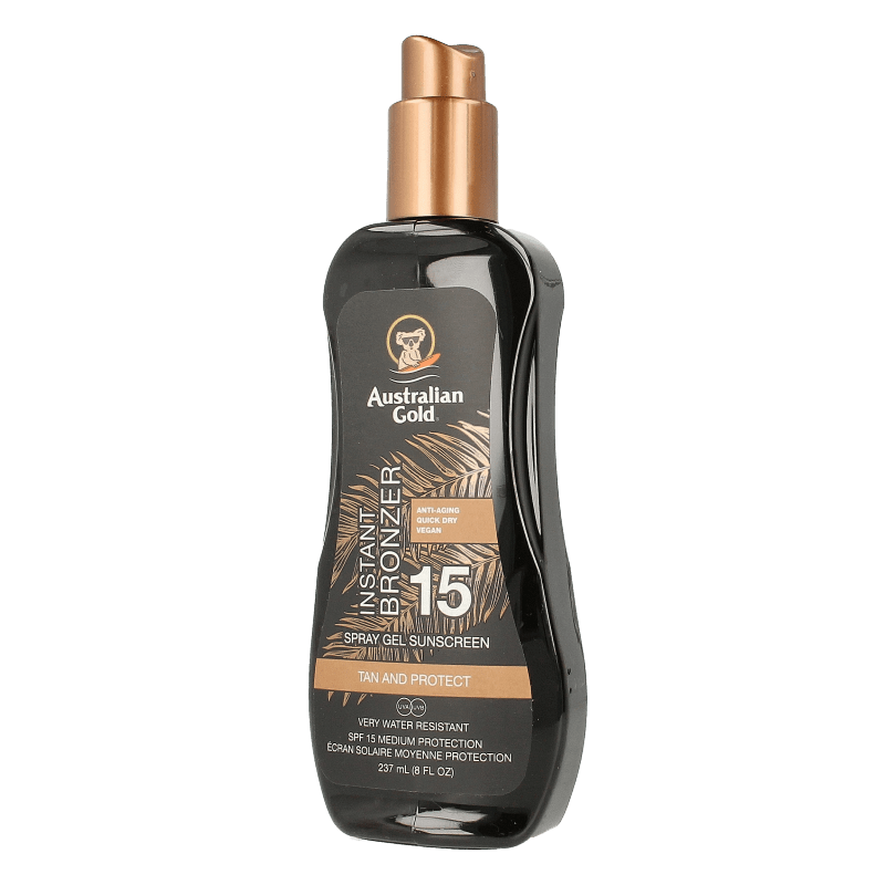 Australian Gold Spray gel met bronzer SPF15 237 Milliliter - DrogistWereld