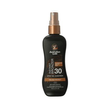 Australian Gold Spray gel met bronzer SPF30 100 Milliliter - DrogistWereld