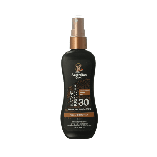 Australian Gold Spray gel met bronzer SPF30 100 Milliliter - DrogistWereld