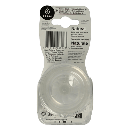 Avent Natural flesspeen 3M+ 2 Stuks - DrogistWereld